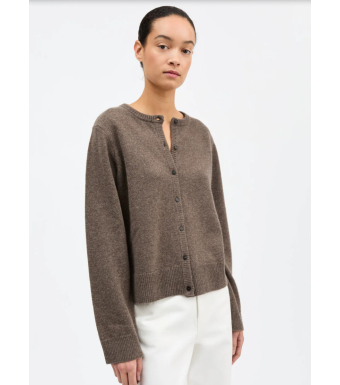 Skall Studio Senna Cardigan, Brown Melange