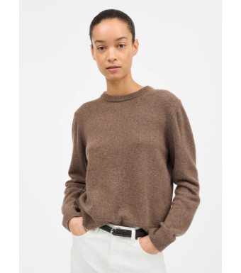 Skall Studio Cameron Jumper 100% Merino Uld, Brown Melange