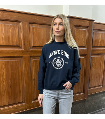 Anine Bing Miles Sweatshirt Collegiate, Dark Navy