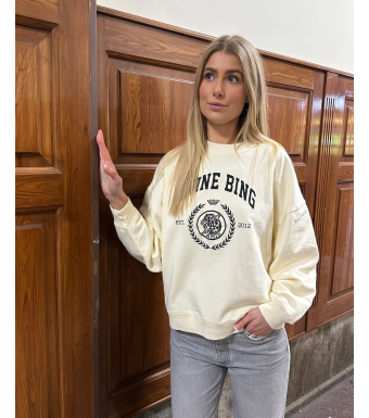 Anine Bing Miles Sweatshirt Collegiate, Cream