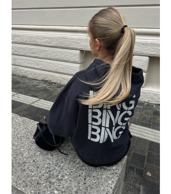 Anine Bing Harvey Sweatshirt Stencil, Vintage Black