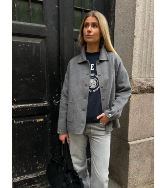 Anine Bing Luca Jacket Cashmere Blend, Heather Grey