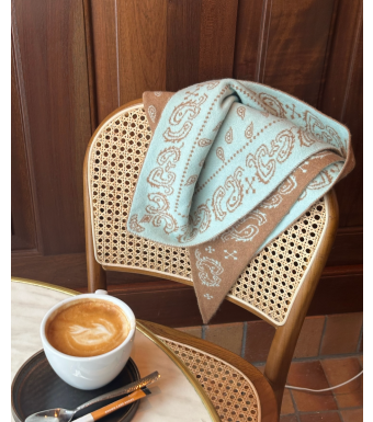 Guest In Residence The Wild Rag Scarf 100% Cashmere, Almond/seaglass