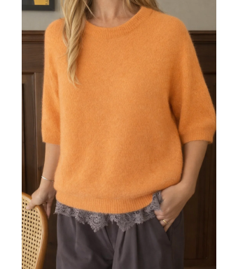 Opal Studio Mana Short Sleeve 80% Mohair, Peach