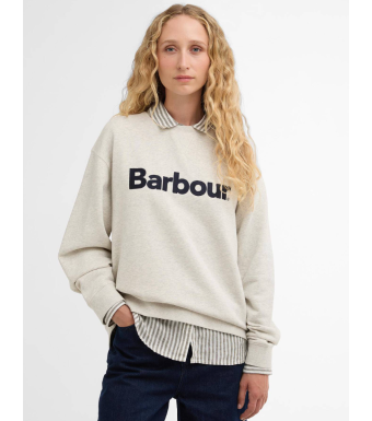 Barbour Hartland Crew Sweatshirt, Cloud Marl