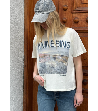 Anine Bing Cade Tee Wildflowers, Off White