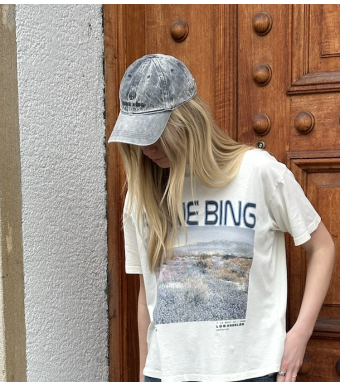 Anine Bing Jeremy Baseball Cap, Oyster Grey