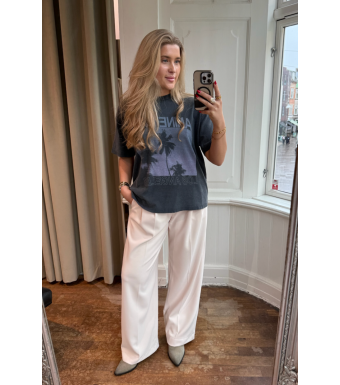 Anine Bing Cade Tee Palms, Washed Grey