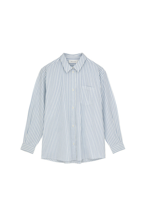 SKALL STUDIO Edgar Shirt Stripe Gots, Blue/white Stripe