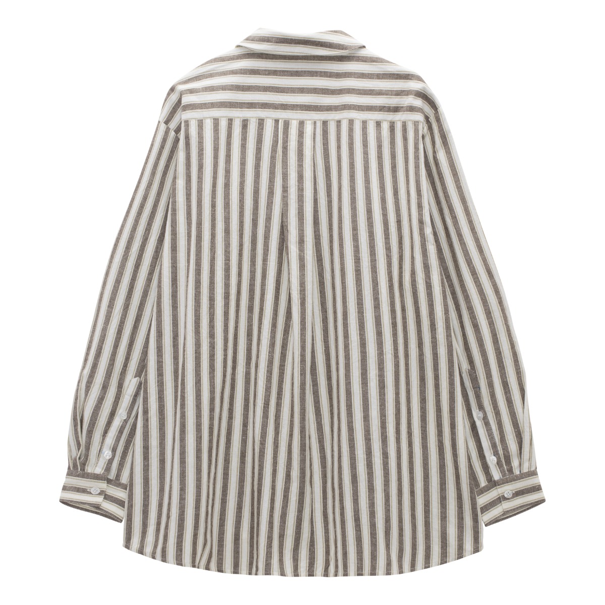 Skall Studio Edgar Shirt Stripe, Brown Stripe