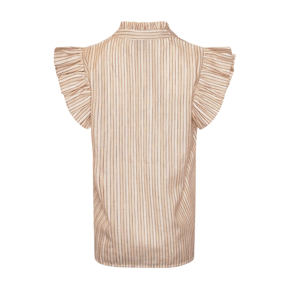 Tiffany Clothing Iris Top, Beige/camel Stripe