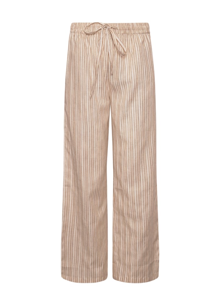 Tiffany Clothing Iris Pants, Beige/camel Stripe