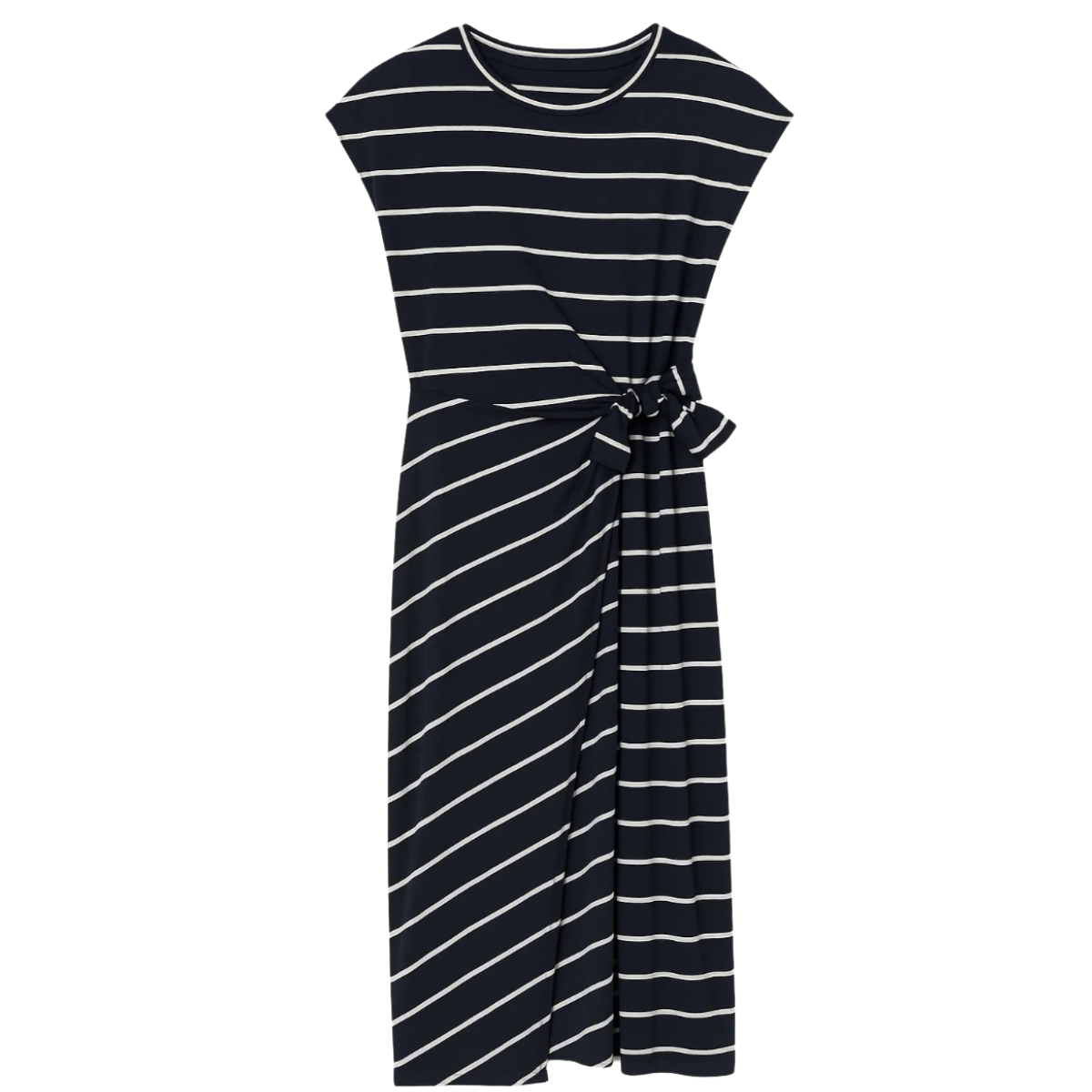 TIFFANY Stribet Kjole A8612, Black/white Stripe