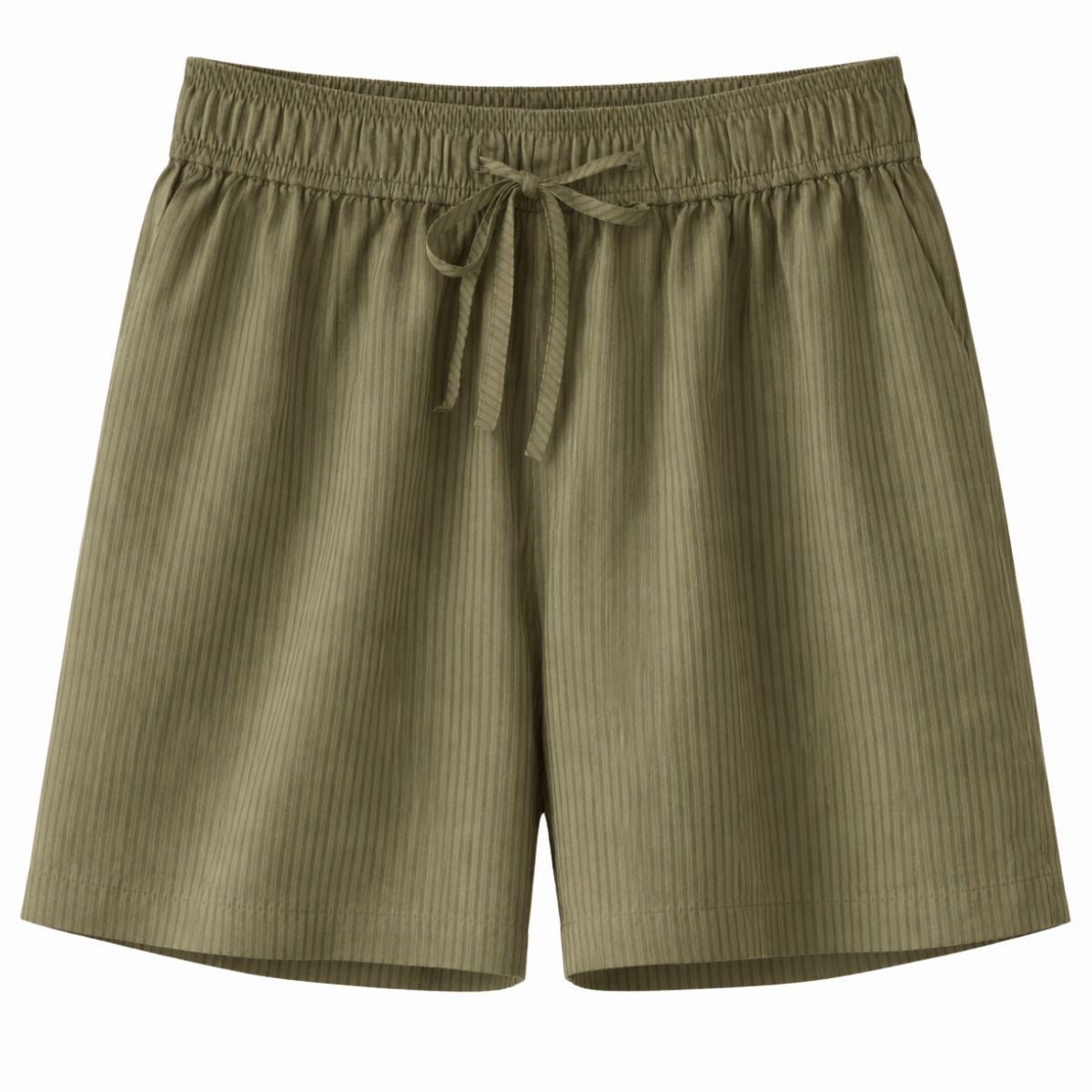 Opal Studio Edith Shower Shorts, Army Stripe