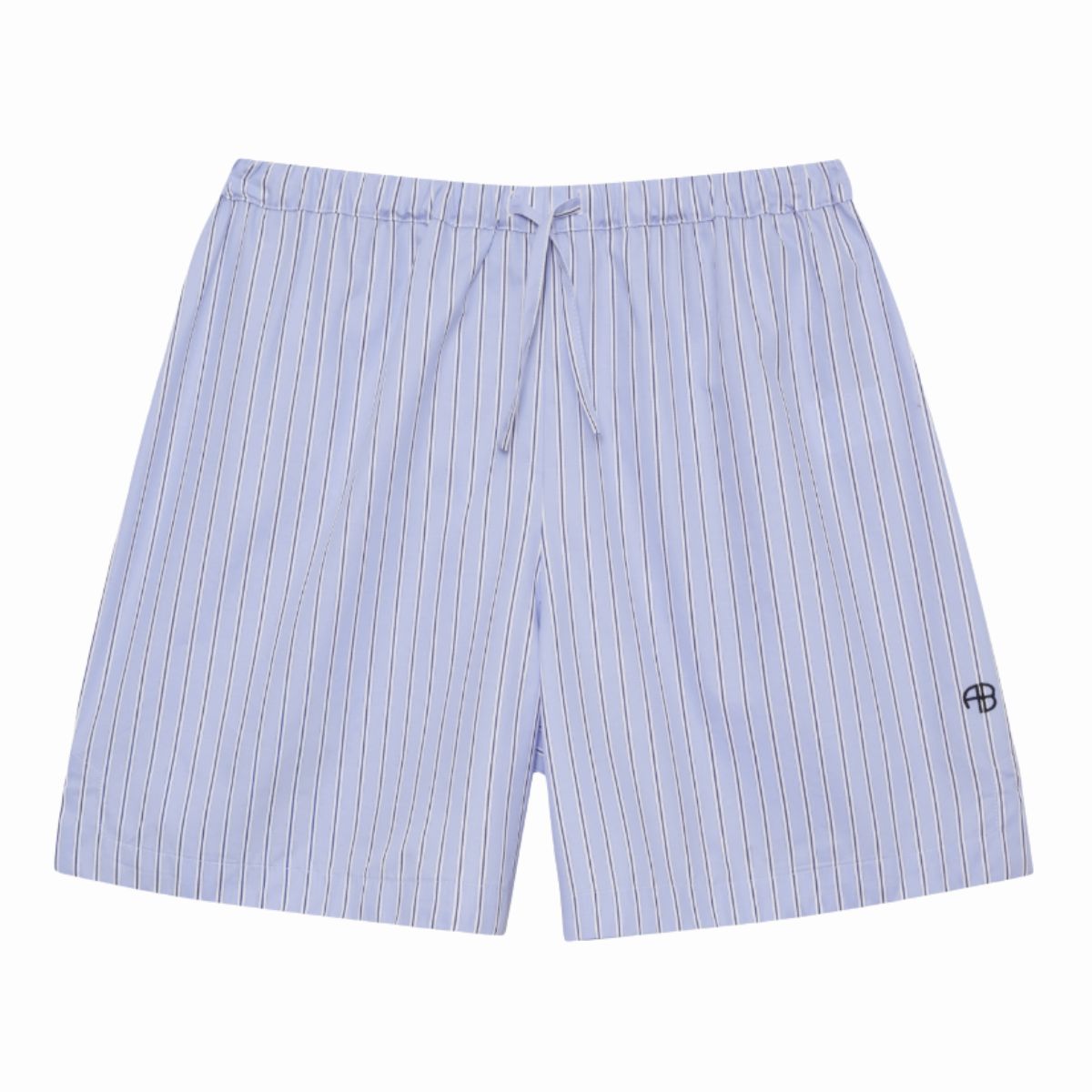 Anine Bing Ramy Shorts, Blue Stripe