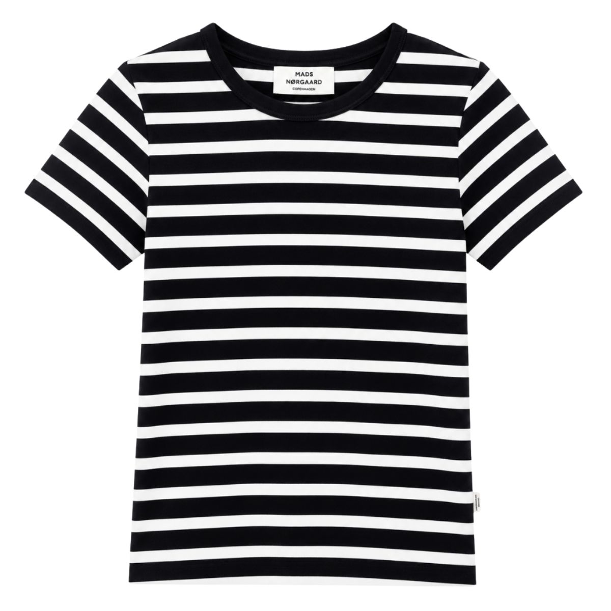 Mads Nørgaard June Tee Grace Jersey Stripe, Black/white