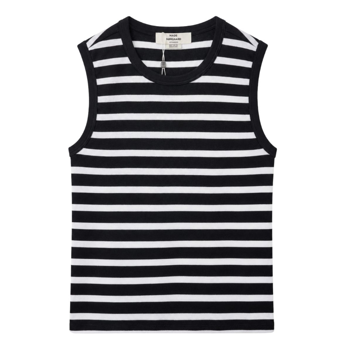 Mads Nørgaard Lea Top Grace Jersey Stripe, Black/white
