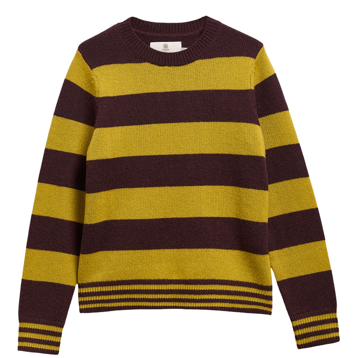 Barbour Woodhouse Crew Neck Jumper Striped, Fig Multi