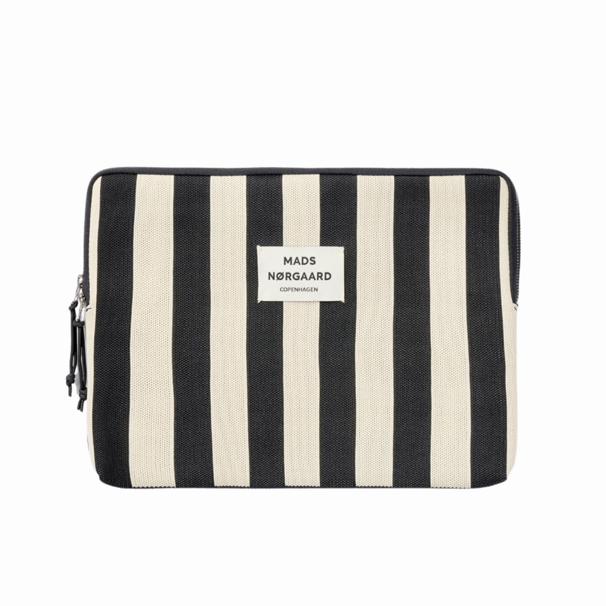 Mads Nørgaard Computer Sleeve Small Knit Stripe, Black