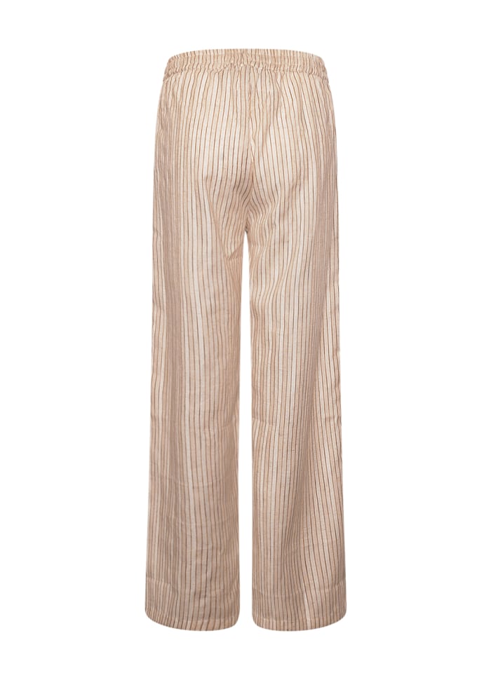 Tiffany Clothing Iris Pants, Beige/camel Stripe