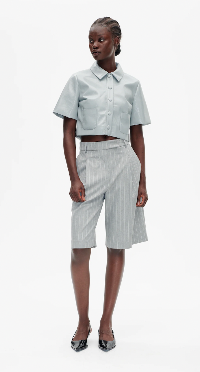 Baum Und Pferdgarten Nico Shorts, Grey Wallstreet Pinstripe