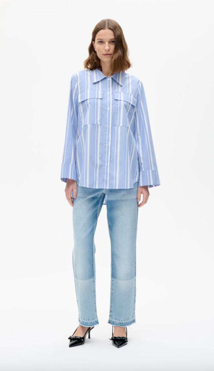 Baum Und Pferdgarten Milo Shirt, Breezy Blue Stripe