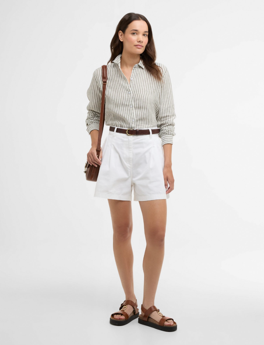 Barbour Marine Shirt, Dusky Khaki Stripe