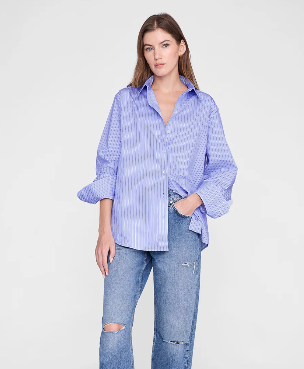 Anine Bing Essie Shirt, Blue Stripe