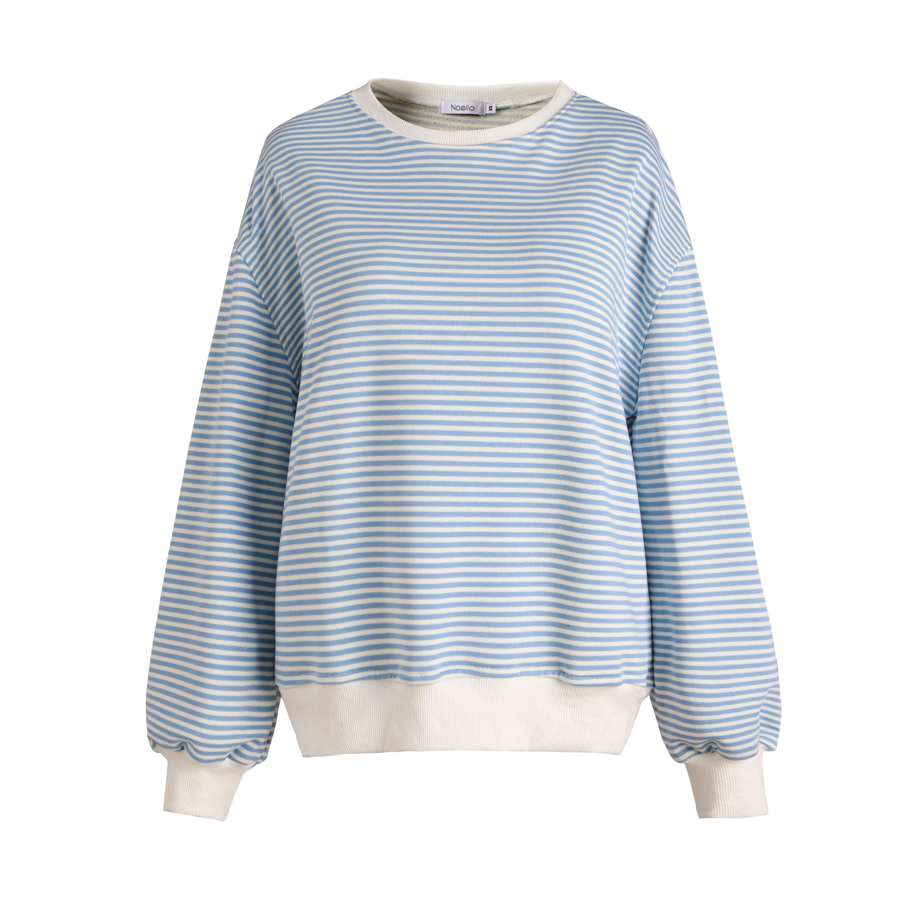Noella Tatum Sweatshirt Cotton, Light Blue/white Stripes